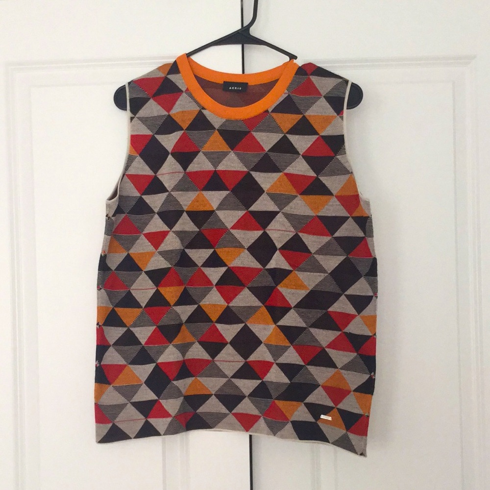 Akris Geo print sleeveless sweater - size US 14